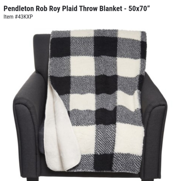 Pendleton Rob Roy Plaid Faux Fur Throw - Picture 1 of 9